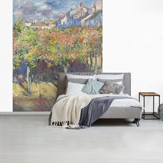Papier peint - Papier peint photo peint Les tilleuls à Poissy - Tableau de Claude Monet - Largeur 180 cm x Hauteur 220 cm