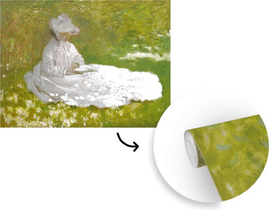 Papier Peint - Papier peint photo Printemps - Peinture de Claude Monet - Largeur 300 cm x Hauteur 240 cm