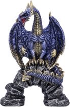 Nemesis Now Figurine Acko Blue Metallic Dragon Figurine 15,5 cm - Idéal comme cadeau !