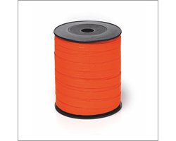 Premium Paperlook Lint - Oranje - Krullint - Cadeaulint - Met Relief - rol van 10mm x 250 meter