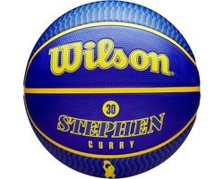 foto van Wilson NBA Player Icon Stephen Curry Outdoor Ball WZ4006101XB7, Unisex, Blauw, basketbal, maat: 7