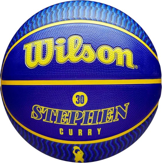 Wilson NBA Player Icon Stephen Curry Outdoor Ball WZ4006101XB7, Unisex, Blauw, basketbal, maat: 7