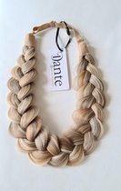 Dante Braid Messy - Vlecht haarband met aanpasbare strap voor kinderen en volwassenen - kleur: 882 Brown-Cool Blond Highlights
