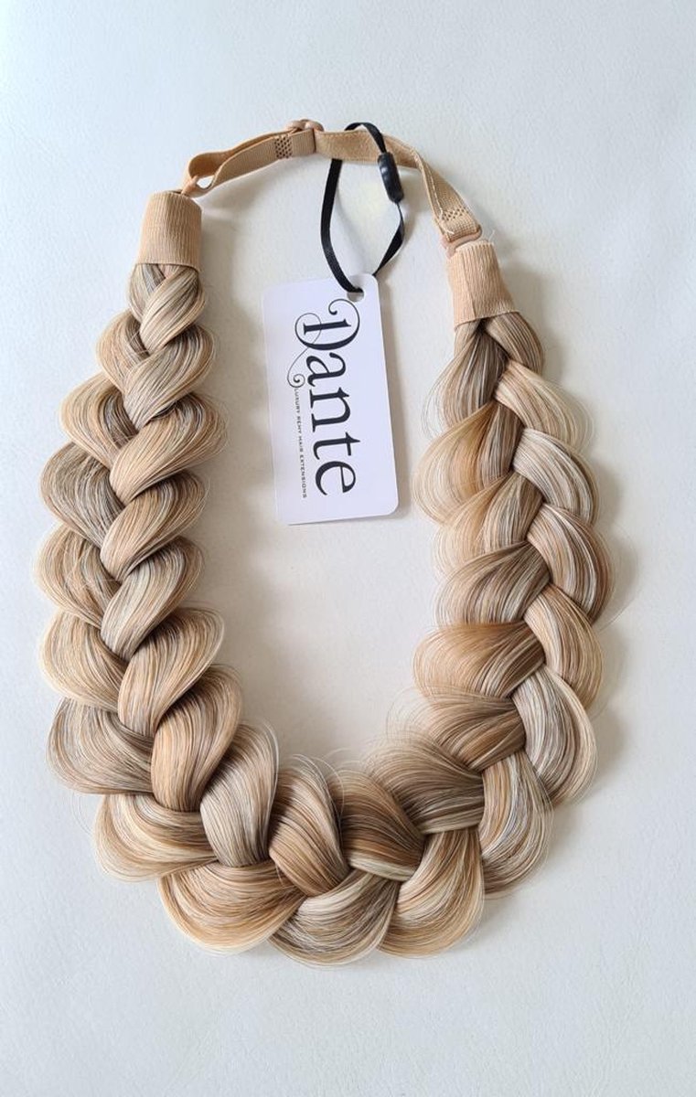 Dante Braid Messy - Vlecht haarband met aanpasbare strap voor kinderen en volwassenen - kleur: 882 Brown-Cool Blond Highlights