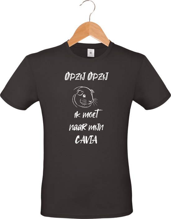 mijncadeautje - T-shirt unisex - zwart - opzij opzij ik moet naar mijn - Cavia - maat XXL