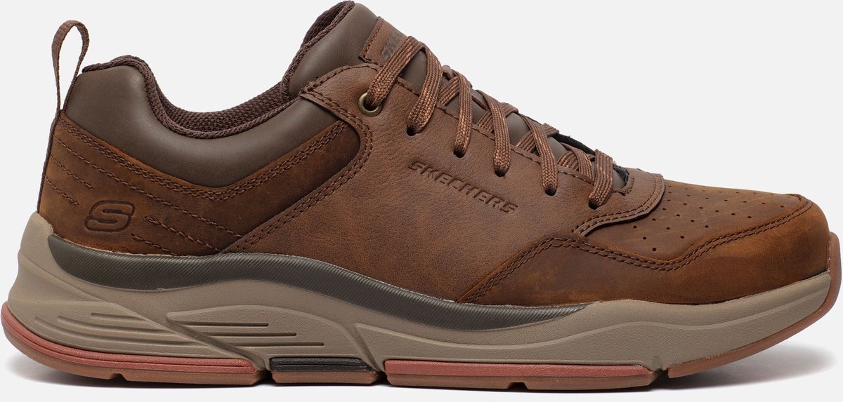 Skechers Benago-Treno Heren Sneakers - Dark Brown - Maat 46