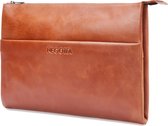 NEGOTIA Alpha - Laptop Folio 16 inch - Leren Laptophoes 15,6 - Apple MacBook Pro 15.6-16 inch - Laptop Sleeve Hoes Case - 15 inch - Laptoptas 15 6 inch - Waterdicht - Bruin