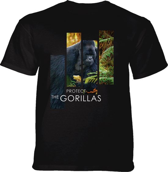 T-shirt Protect Gorilla Split Portrait Black 4XL