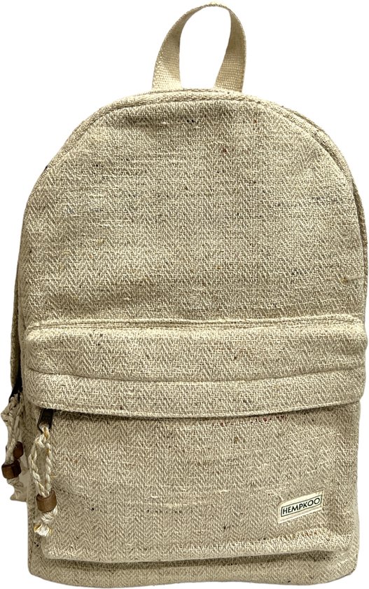 Hempkoo Kathmandu Duurzame Hennep Laptop Rugzak 15,6 inch Schooltas Met Laptopvak...