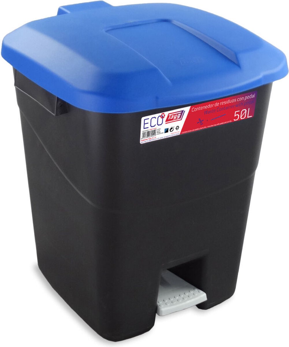 Afvalcontainer met voetpedaal - 50 liter