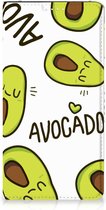 Mobiel Bookcase Valentijn Cadeautje Haar Geschikt voor Samsung Galaxy A54 Smart Cover Hoesje Avocado Singing