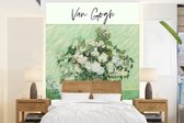 Behang - Fotobehang Van Gogh - Schilderij - Roses - Breedte 205 cm x hoogte 280 cm