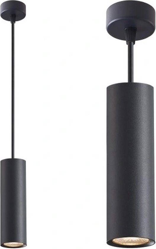 LvT - LED Hanglamp IDAR - GU10 fitting - 1m verstelbare kabel - Zwart