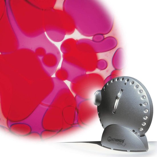 Mathmos Space Projector Zilver – Kleurenschijf Paars/Rood