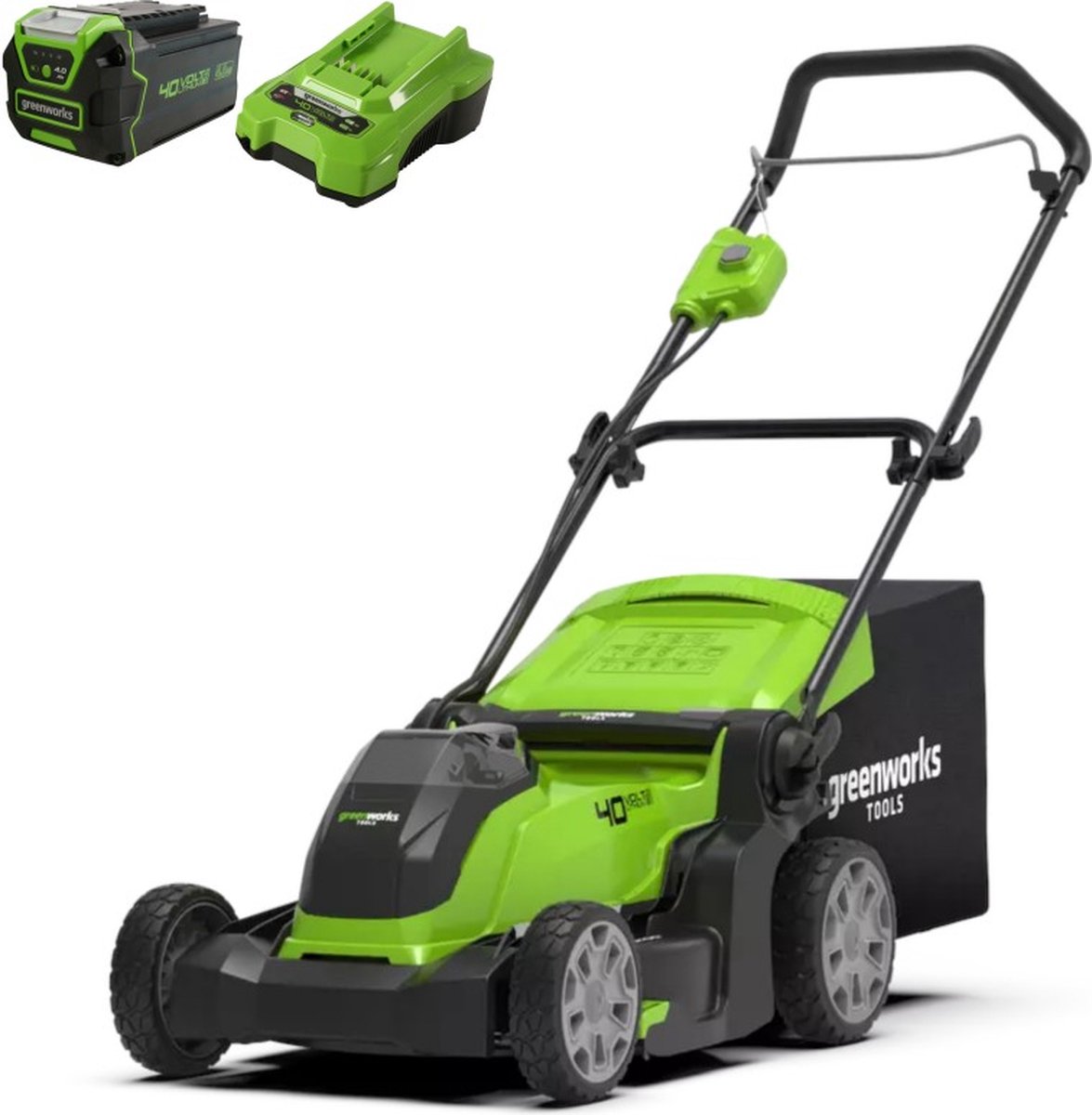 Greenworks 2504707UB grasmaaier Duwgrasmaaier Batterij/Accu Groen