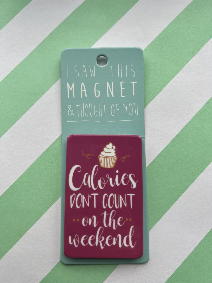 Koelkast magneet - Magnet - Calories don't count on the weekend - MA65