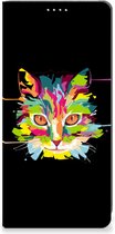Smartphone Hoesje Xiaomi 12T | 12T Pro Wallet Case Leuke Verjaardagscadeaus Cat Color