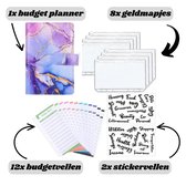 Budget Planner met Geldenveloppen | Huishoudboekje | Kasboek | Money Planner | A6 Binder | Kleur: Galaxy Purple
