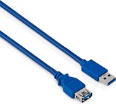 Câble d'extension USB 3.0 - Super Speed - Non plaqué or - 3 mètres - Blauw - Allteq