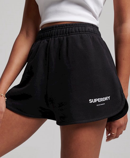 Superdry Code Core Sport Sweatshort Korte Broek Zwart L Vrouw