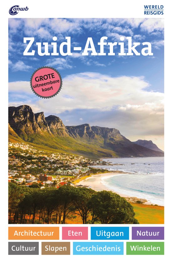 Voorkant van de reisgids 'Zuid-Afrika' met een foto van de Tafelberg en Kaapstad.