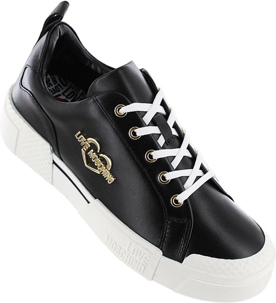 LOVE MOSCHINO Sneakers Leather Dames Sneakers Schoenen Leer Zwart JA15625G0EIA0000 . bol