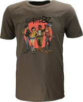 T-shirt Gorillaz Group Circle Rise - Merchandise officielle