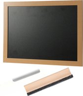 Tender Toys Blackboard/chalkboard - incl. 1 piece of white chalk - with wiper - 30 x 40 cm