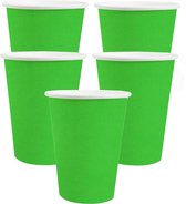 Gobelets de fête Santex - 20x - vert - papier/ karton - 270 ml