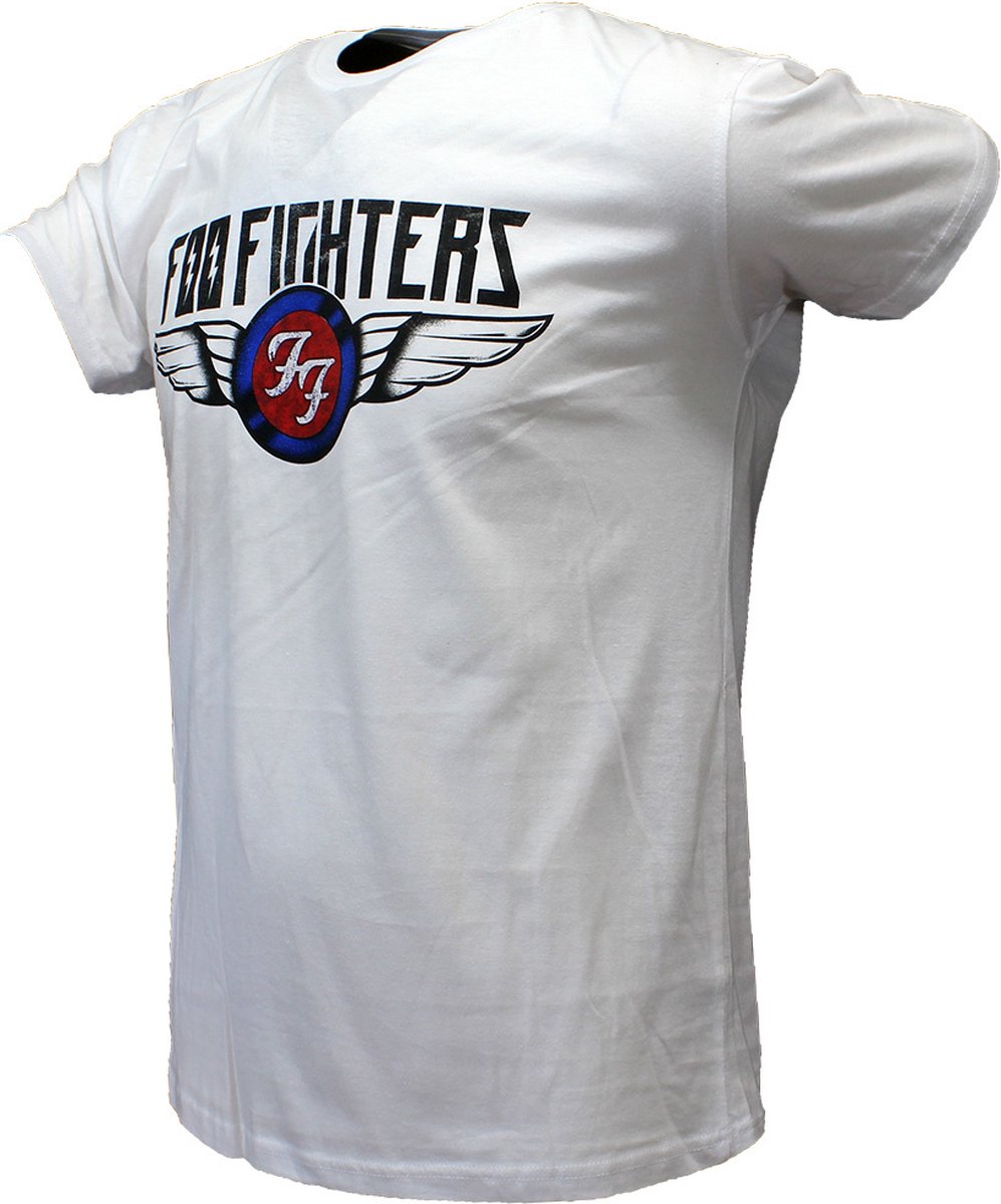 Foo Fighters T-Shirt Flash Wings - Offiziell Lizenziert Unisex Weiß