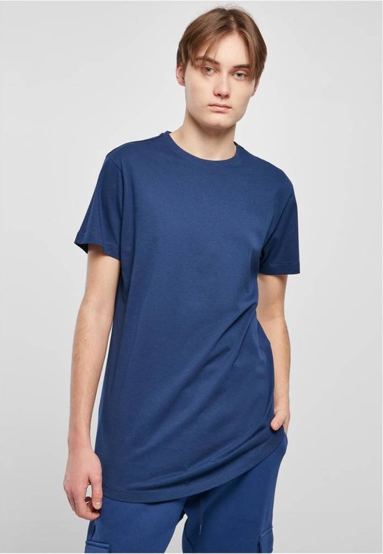 Urban Classics - Shaped Long Heren T-shirt - 4XL - Blauw