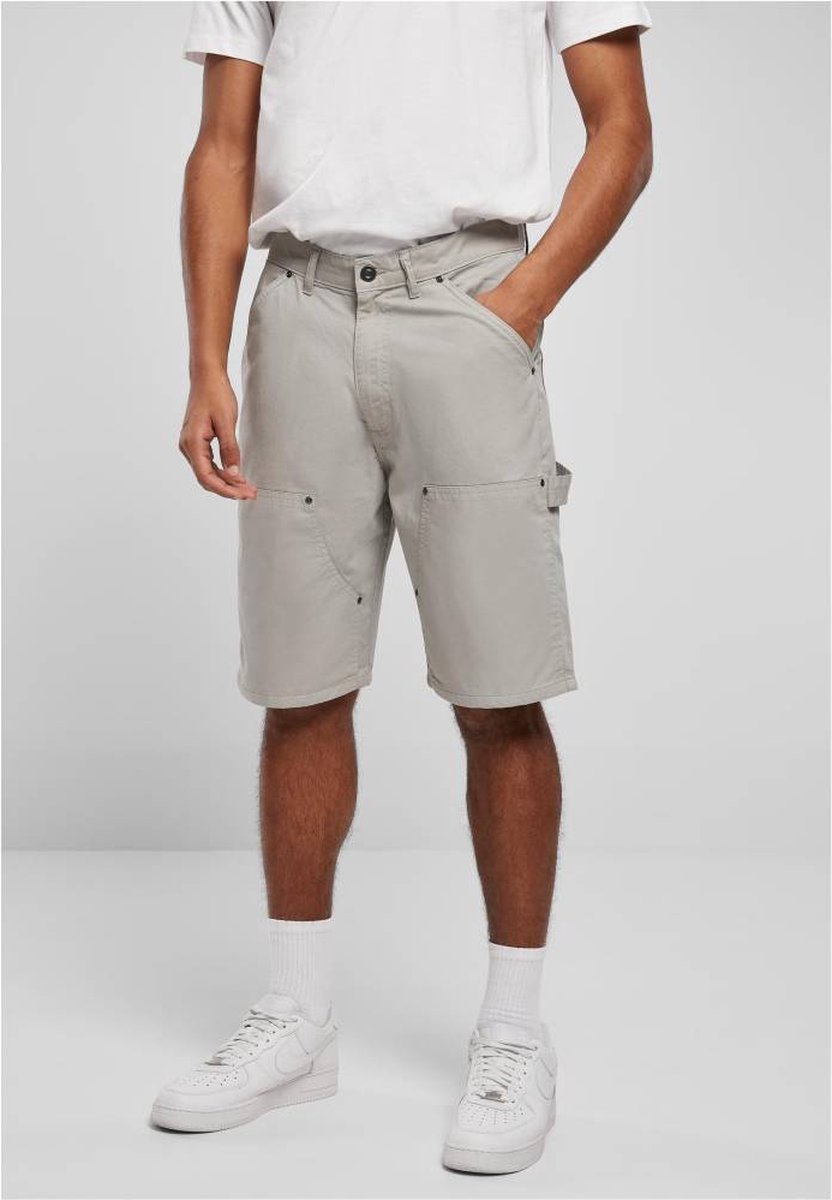 Urban Classics Double Knee Carpenter Korte broek Taille 42 inch Grijs