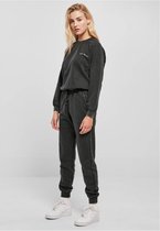 Urban Classics - Small Embroidery Long Sleeve Terry Jumpsuit - M - Zwart