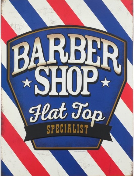 Wandbord Kapper / Kapsalon - Barber Shop Hat Top Specialist