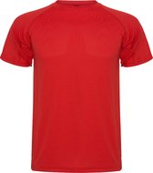 Rood unisex sportshirt korte mouwen MonteCarlo merk Roly maat 3XL