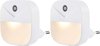 Starglow® Nachtlampjes - Stopcontact - Kinderen & Volwassenen - Stekkerlamp met Sensor - Zacht Licht - 2 Stuks