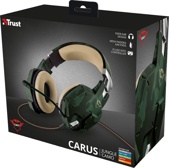 Trust GXT 322C Carus Gaming Headset - Camouflage - PS4, PS5 en PC - Trust