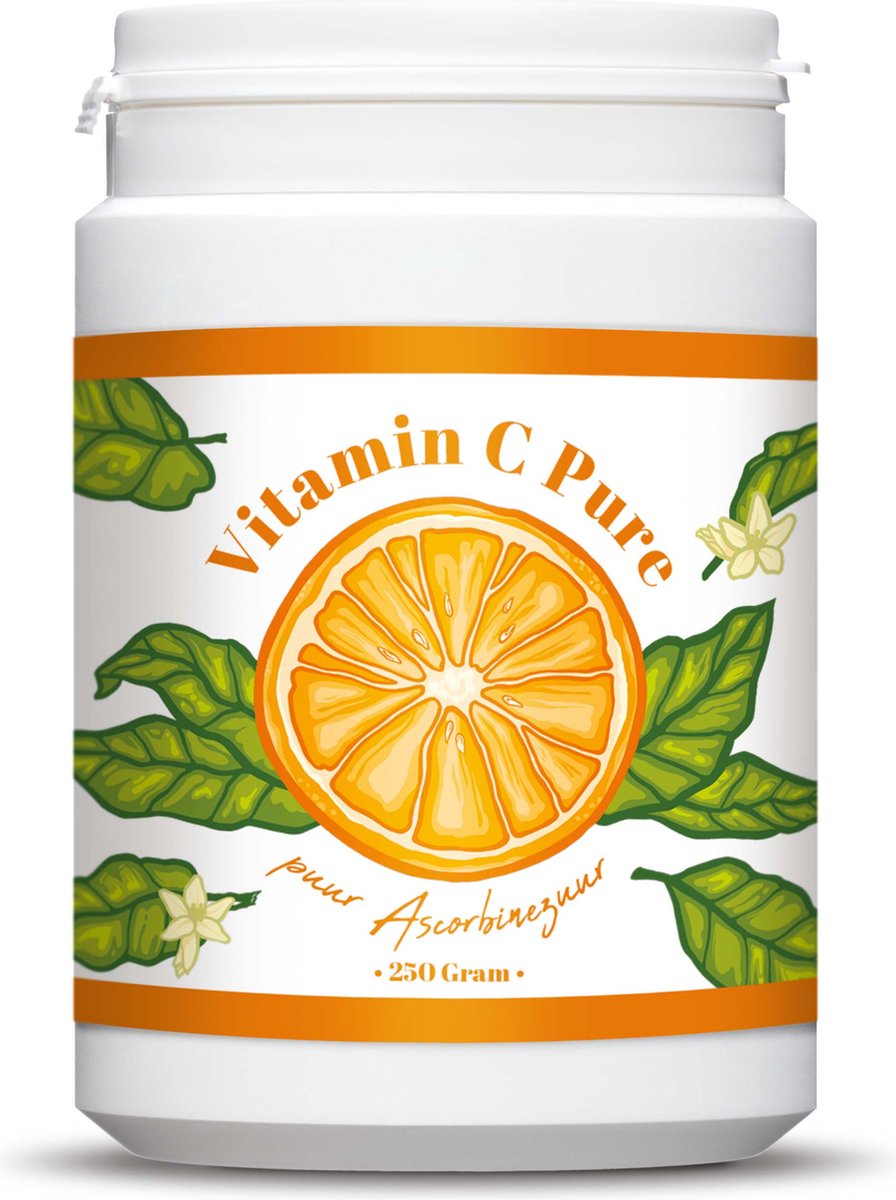Vitamine C - Puur Ascorbinezuur - 250 gram Vitamine C Poeder - Geproduceerd in Nederland