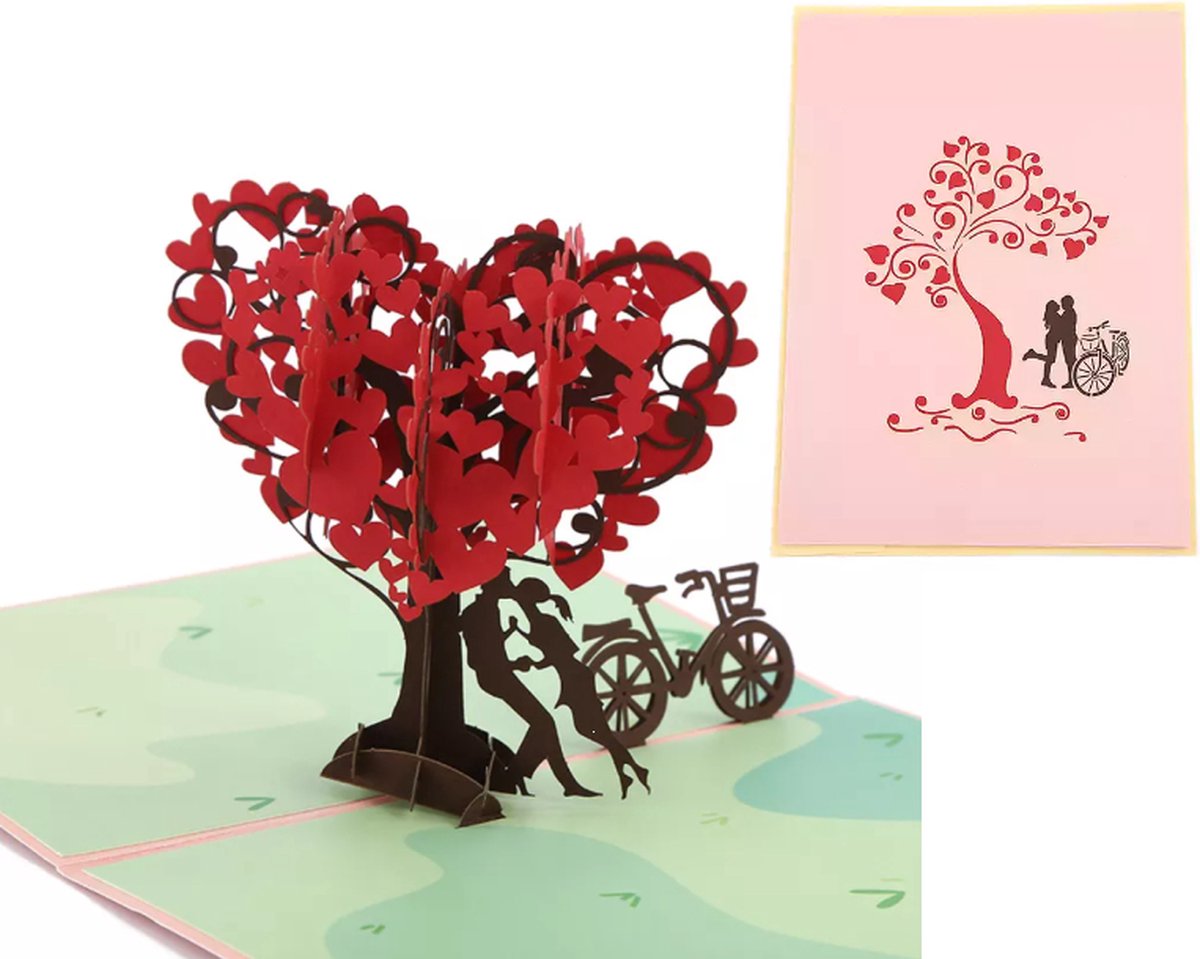 METIWA - Valentijnskaart Hart - Wenskaart - Valentijn - Valentijnsdag