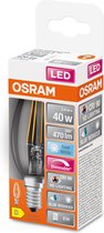 OSRAM Superstar dimbare LED lamp met bijzonder hoge kleurweergave (CRI9-), E14-basis Filament optiek ,Koud wit (4-K), 47- Lumen, substituut voor 4-W-verlichtingsmiddel dimbaar, 1-Pak