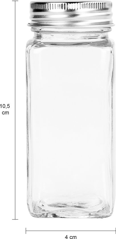 QUVIO Tiroir porte-épices + 12 pots à épices - 3 couches - Support à épices - Étagère à épices - Organisateur d'épices - Rangement à épices - Pour le tiroir de la cuisine - Acier inoxydable - Pots en Verres