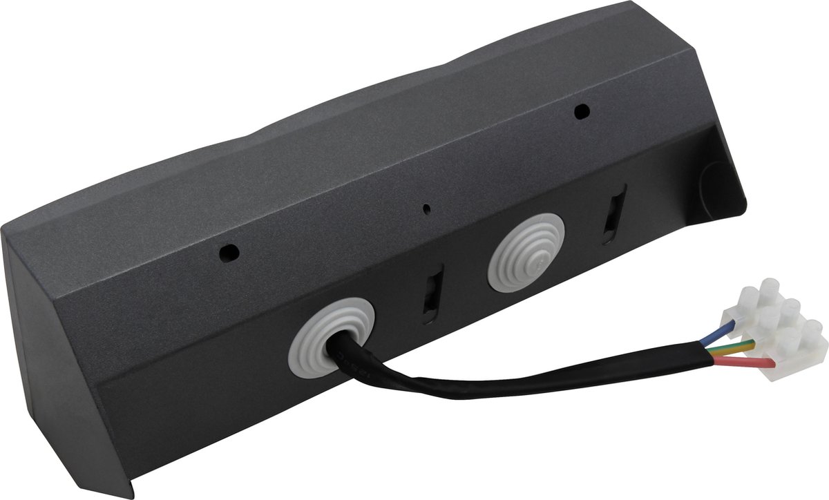 Hoekstopcontact Met 2 USB En 2 Type-C, 4-voudig Meervoudig Stopcontact Stekkerdoos Overspanningsbeveiliging