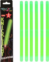 Set van 6x stuks neon glow in the dark party breaklights stick groen 20 cm