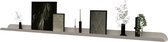 Fotolijstplank metaal - 150cm - Kleur Lichtgrijs / wandplank - fotoplank - plank zwevend