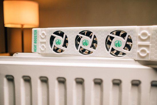 Heatbooster Radiator Ventilator Triple-set – Universeel - Geschikt voor standaard, smalle en enkelplaats radiatoren en convectoren - Magnetisch -  Geruisloos - Ultrazuinig