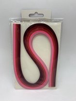 Quilling papier Donker roze 5 kleurig - hobbypapier - 5mm dik en 54cm lang