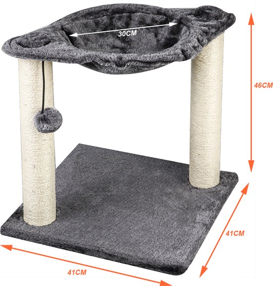 Capture Pets Love, "Relax" Premium Krabpaal en hangmat, Kattenhangmat, Kattenboom, ...