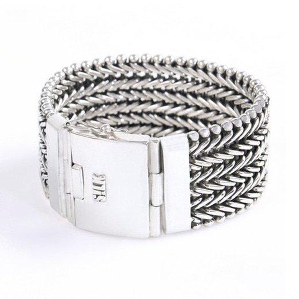 Silk Jewellery - 204.18 - Ganesha - armband - zilver - sale