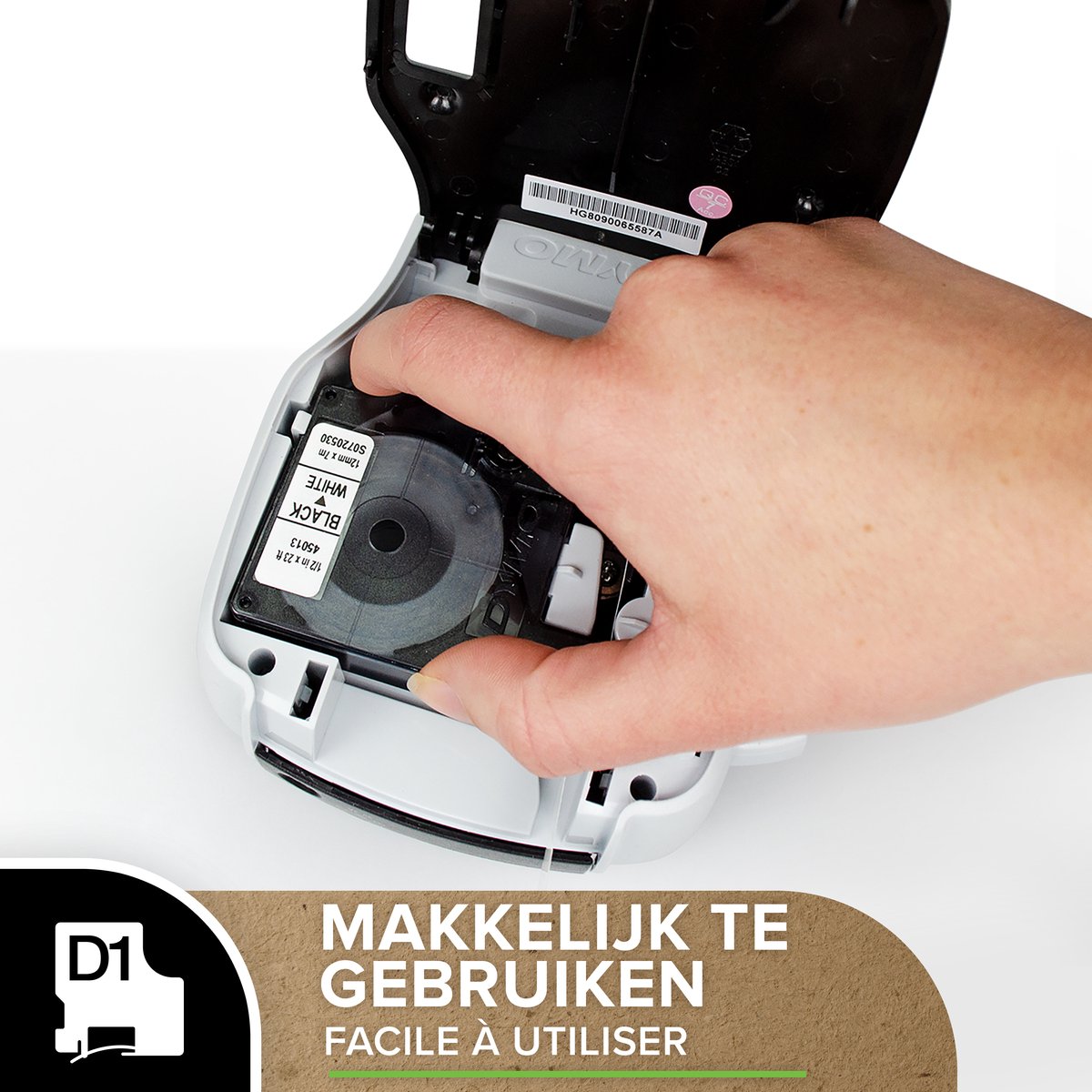 DYMO LabelManager 160 Labelprinter startpakket | Handheld Label Maker Machine | met 3 rollen Dymo D1 labeltape AZERTY-toetsenbord | Ideaal voor kantoor of thuis thumbnail 3