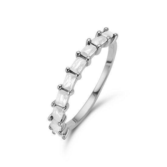 New Bling 9NB-1079-54 Ring en Argent avec Zircone - Taille 54 - 2 mm de Large - Baquette - Wit - Argent